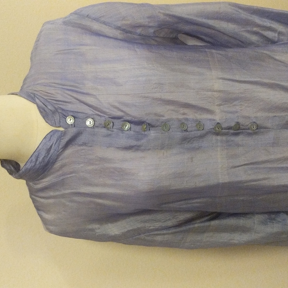 Long sheer blue over-coat/tunic